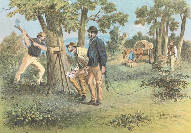 Early surveyors at work